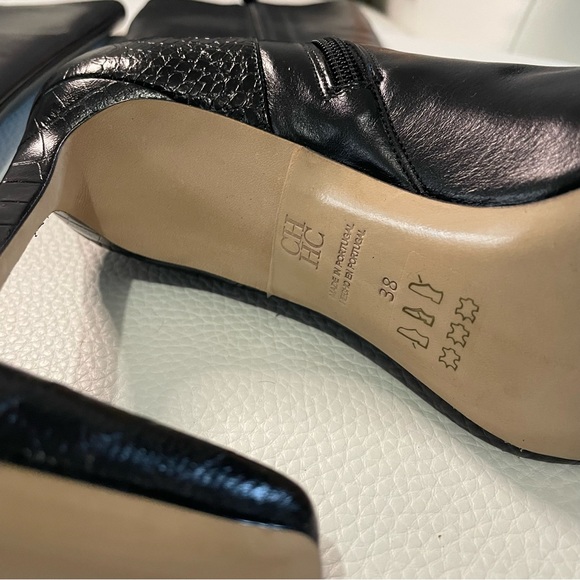 NEW Carolina Herrera knee high heeled boots with original dust bag - Picture 5 of 9